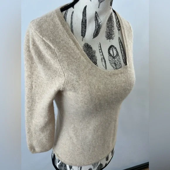 Cashmere Square Neck Sweater - Picture 4 of 6